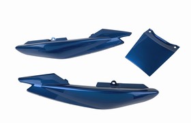 CACHA BAJO ASIENTO + UNION YAMAHA YBR125 ED FACTOR AZUL (3pcs) MTC [C80470]